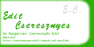 edit cseresznyes business card