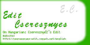 edit cseresznyes business card